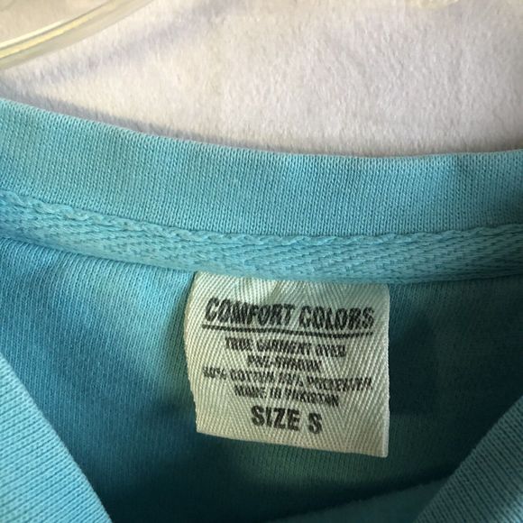 Vintage Comfort Colors Sweatshirt Wooden Nickel Indian Blue Faded 90s Chief Sm - Picture 3 of 6